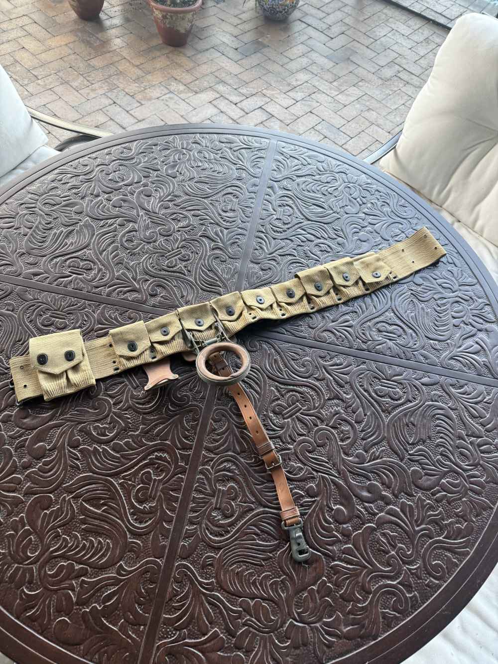 MODEL 1912 CAVALRY CARTRIDGE BELT COMPLETE FUNCTIONAL.-img-0