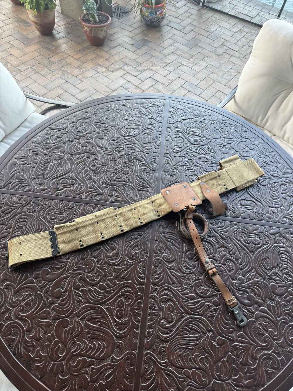 MODEL 1912 CAVALRY CARTRIDGE BELT COMPLETE FUNCTIONAL.-img-8