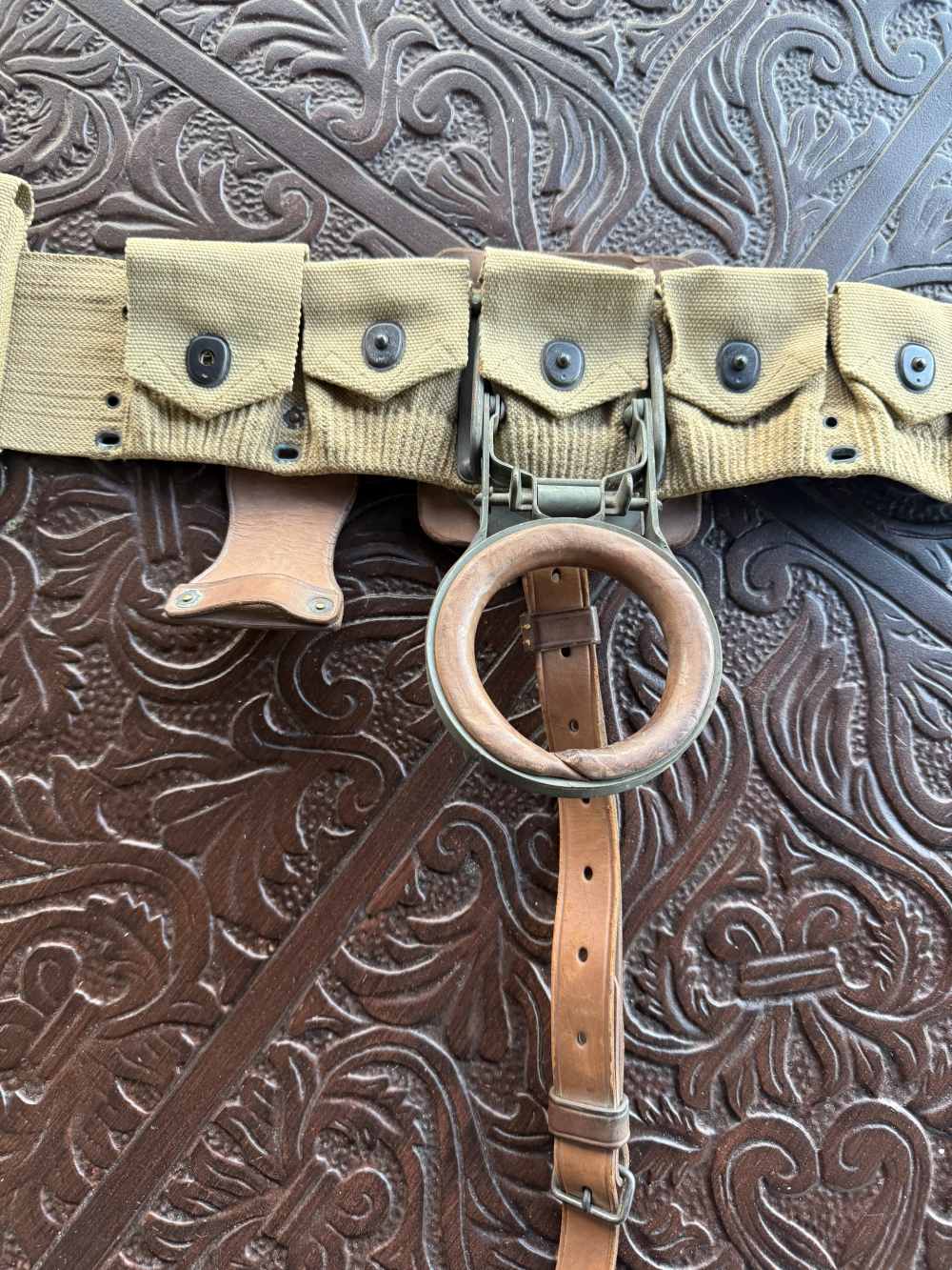 MODEL 1912 CAVALRY CARTRIDGE BELT COMPLETE FUNCTIONAL.-img-2