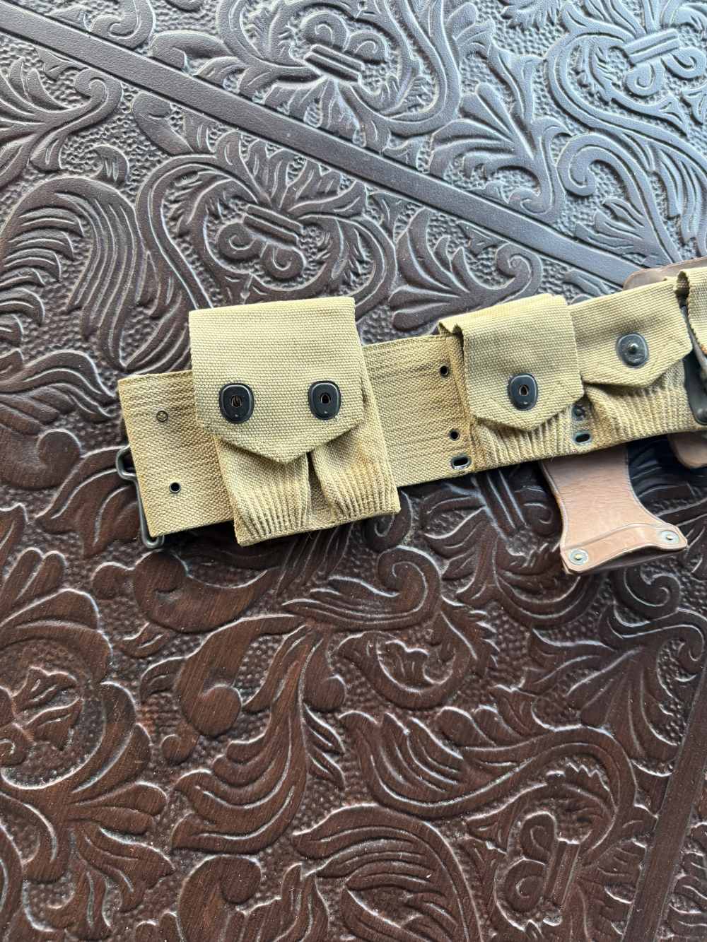 MODEL 1912 CAVALRY CARTRIDGE BELT COMPLETE FUNCTIONAL.-img-1