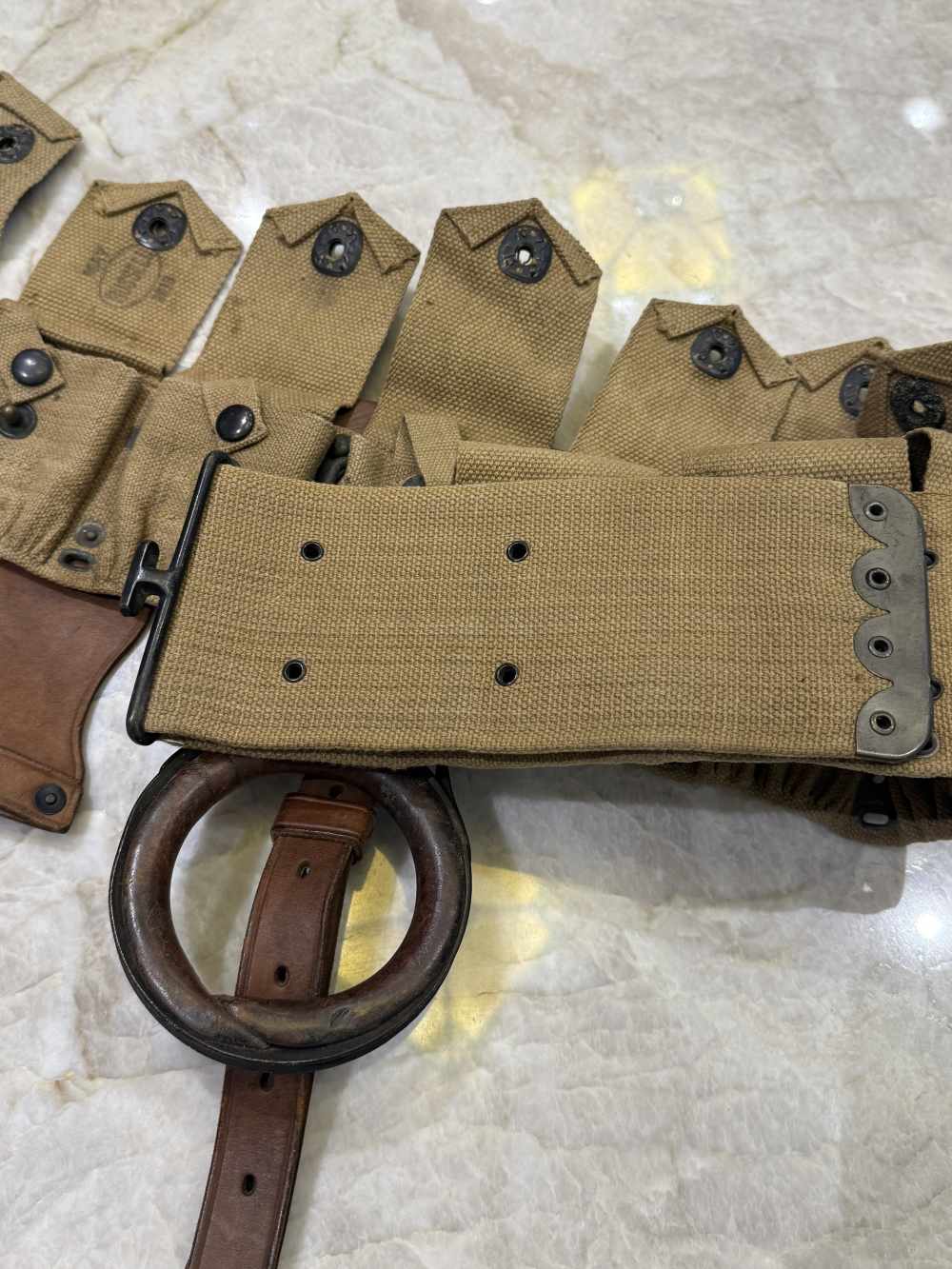 MODEL 1912 CAVALRY CARTRIDGE BELT COMPLETE FUNCTIONAL.-img-5