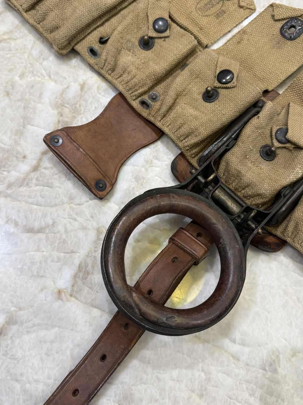 MODEL 1912 CAVALRY CARTRIDGE BELT COMPLETE FUNCTIONAL.-img-3