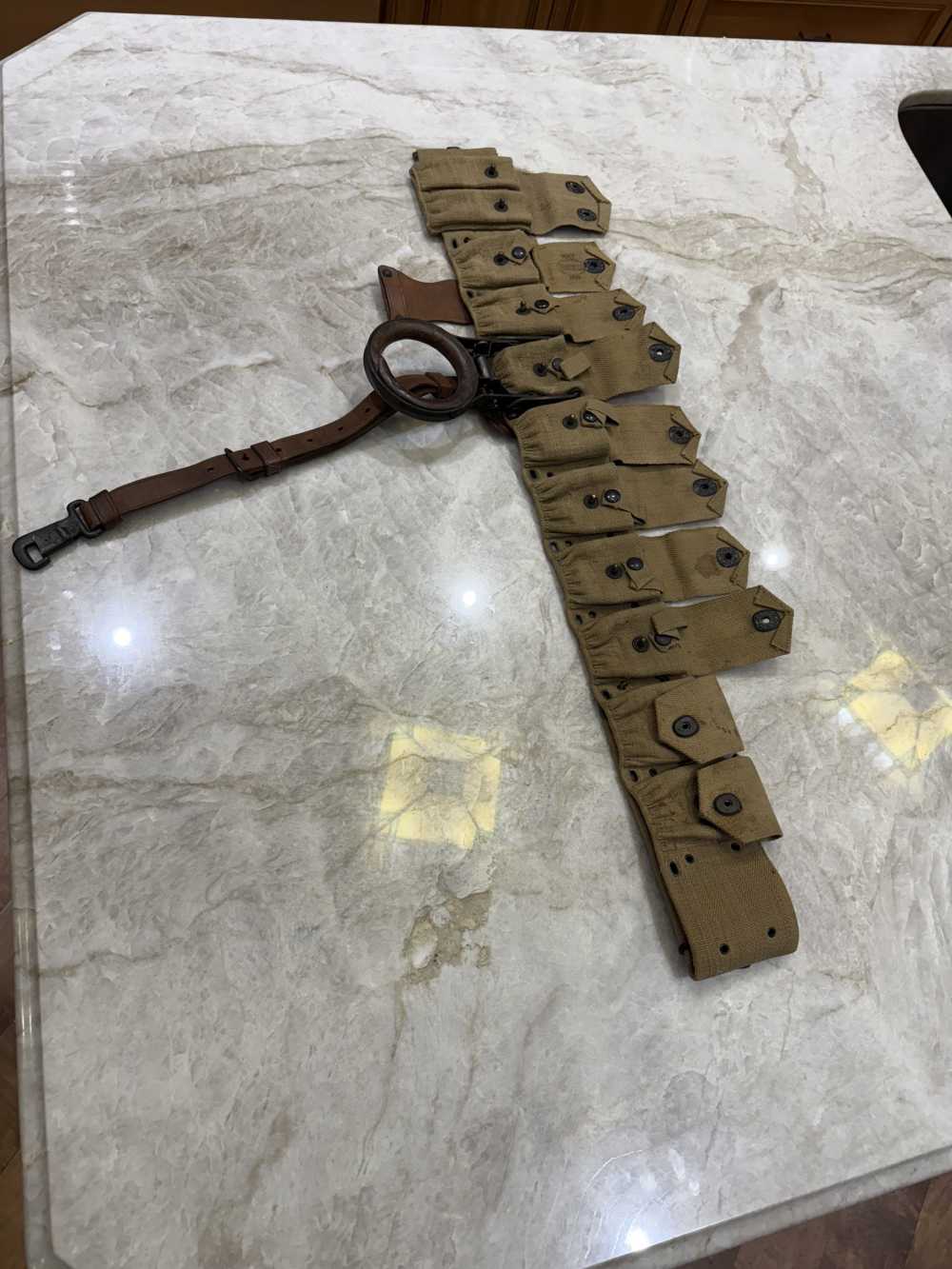 MODEL 1912 CAVALRY CARTRIDGE BELT COMPLETE FUNCTIONAL.-img-0