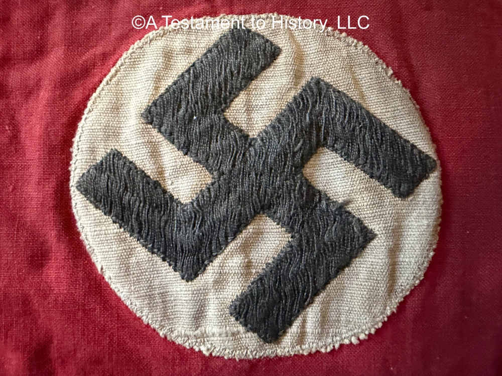 WWII GERMAN- NSDAP N*ZI PARTY PENNANT- ORIGINAL WW2 -img-7