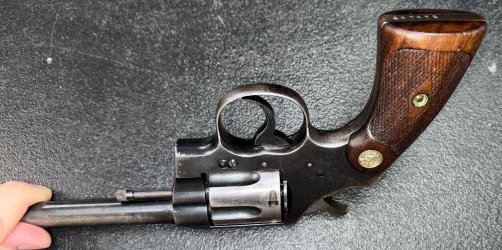 Colt Army Special .38 Special Revolver 5" Barrel Blued Walnut Grips 1920-img-10