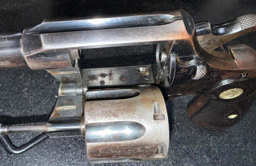 Colt Army Special .38 Special Revolver 5" Barrel Blued Walnut Grips 1920-img-6