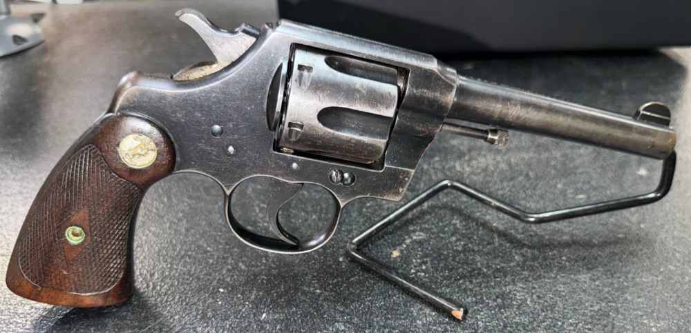 Colt Army Special .38 Special Revolver 5" Barrel Blued Walnut Grips 1920-img-3