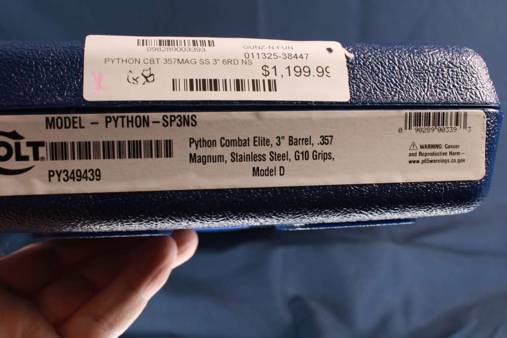 (38447)LNIB looks to be UNFIRED Colt Python 357 MAG 3" barrel -img-19