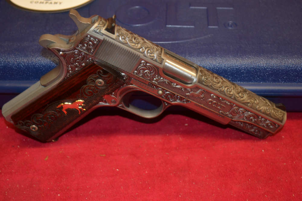 Colt 1911 Government 45ACP 5"Barrel "AAA Grade Scroll Engraving".-img-5