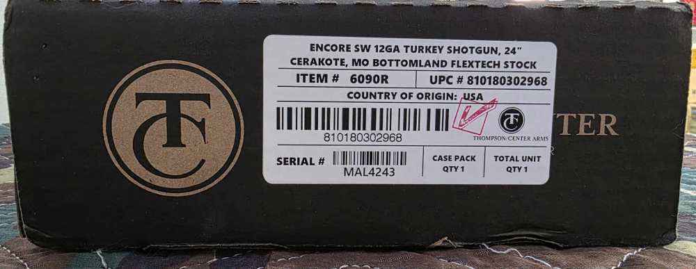 Thompson Center Encore ProHunter Turkey 12 GA 24" MO Bottomland NEW -img-7