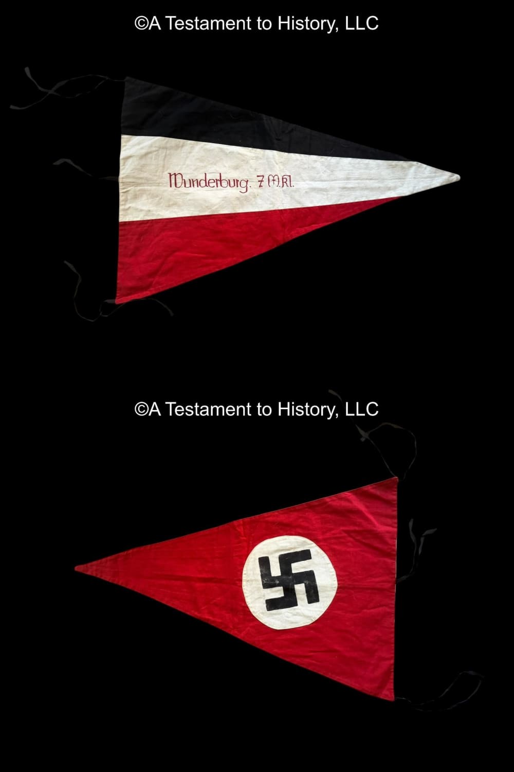 WWII GERMAN- VERY EARLY NSDAP N*ZI PARTY FLAG PENNANT- CIRCA LATE 20s- 1933-img-1