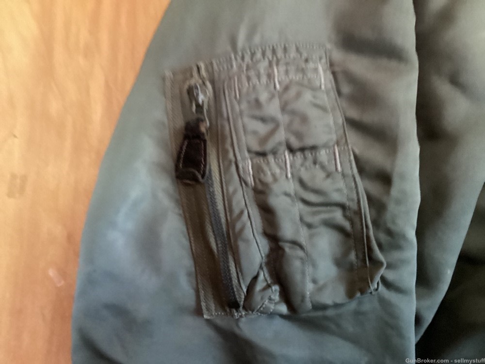 USAF Flight Suit Coverall Flying Mens  1/P Green , LARGE, Long ,Korean War.-img-4