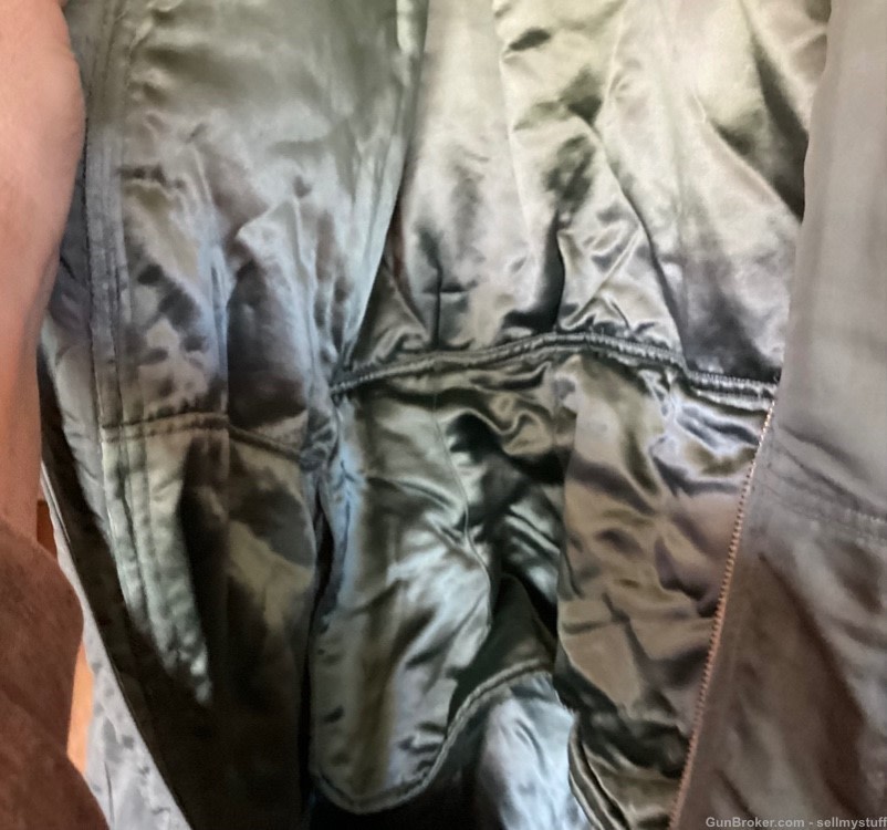 USAF Flight Suit Coverall Flying Mens  1/P Green , LARGE, Long ,Korean War.-img-8