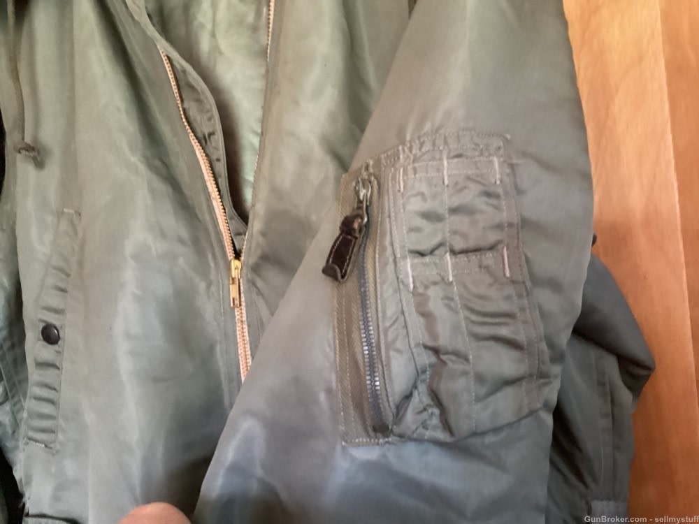 USAF Flight Suit Coverall Flying Mens  1/P Green , LARGE, Long ,Korean War.-img-1