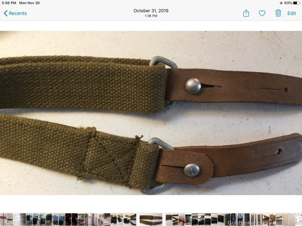 Chinese SKS Rifle ,AK47,AKM,10 Pair- NOS/ UNISSUED,Sling Leather Tabs w/Bu-img-4