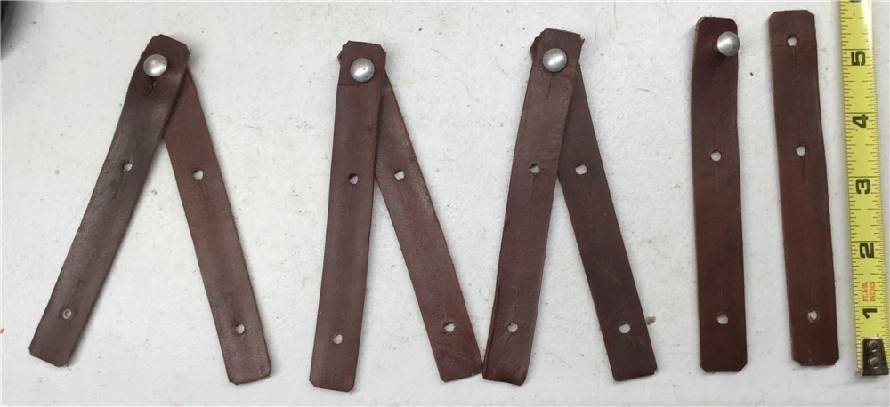 Chinese SKS Rifle ,AK47,AKM,10 Pair- NOS/ UNISSUED,Sling Leather Tabs w/Bu-img-0