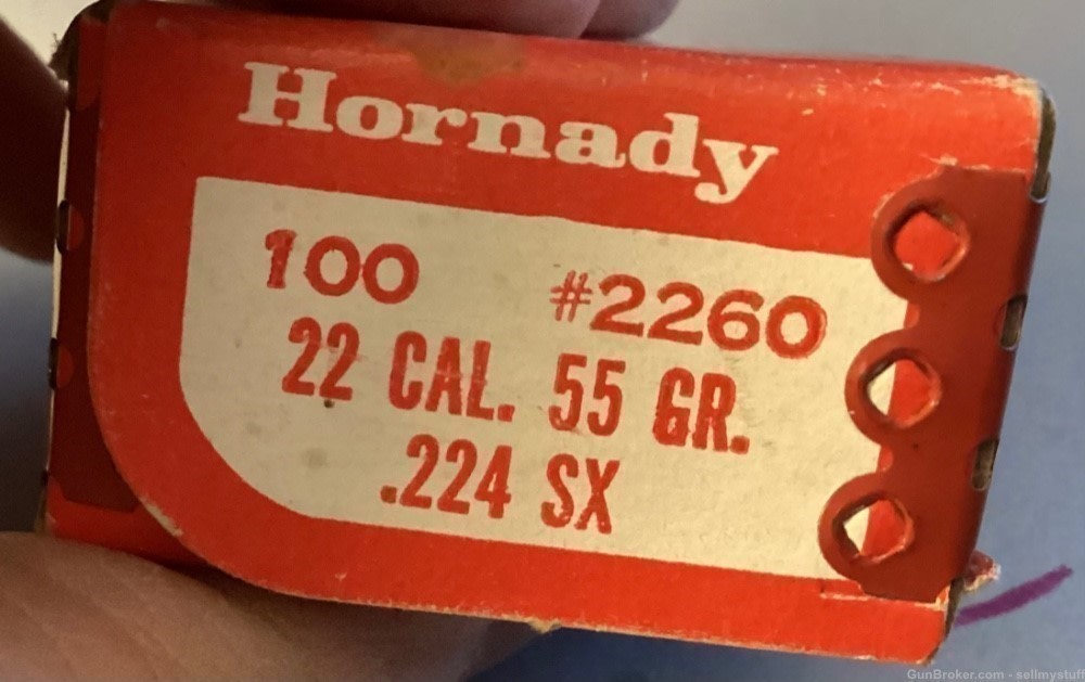 HORNADY 22 cal, 55 gr, .224 dia, SX , open box 71 reloading bullets,  2260-img-0