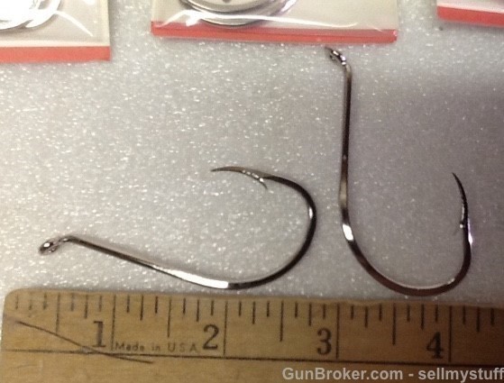 20 New Large Mustad 9/0 NICKEL Beak , Octopus Hooks ,Salwater or Fresh ,925-img-2