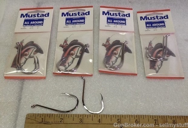 20 New Large Mustad 9/0 NICKEL Beak , Octopus Hooks ,Salwater or Fresh ,925-img-1
