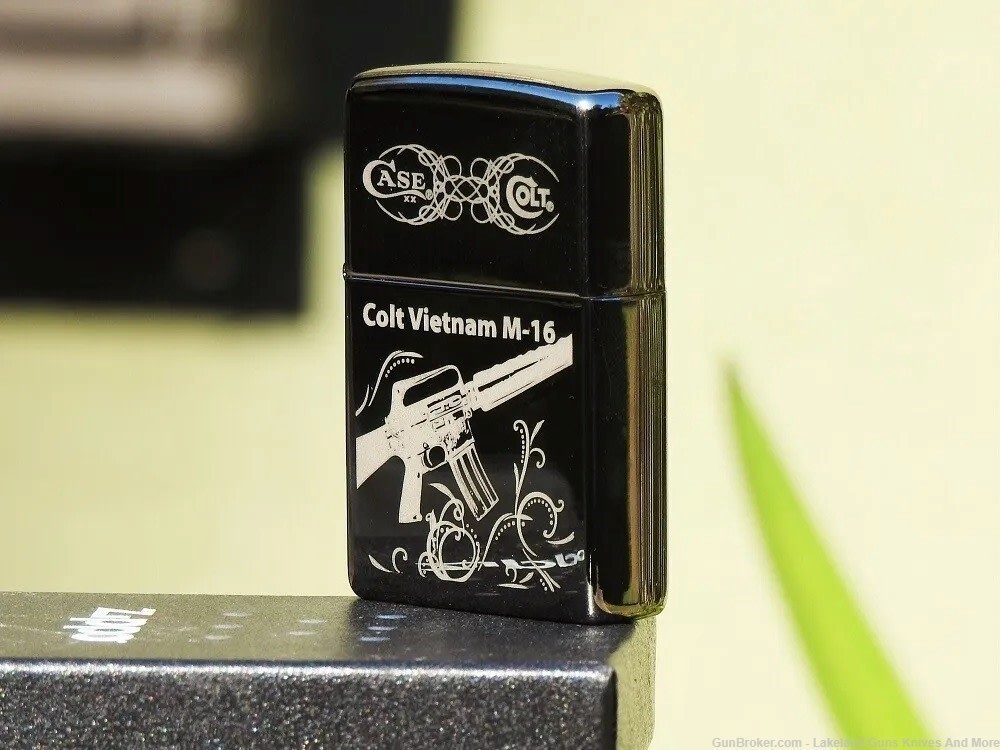 Only 150 USA Made Rare Case XX Zippo Colt Vietnam M-16 Firearms Lighter!-img-52