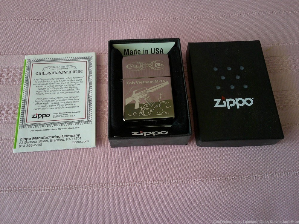Only 150 USA Made Rare Case XX Zippo Colt Vietnam M-16 Firearms Lighter!-img-14