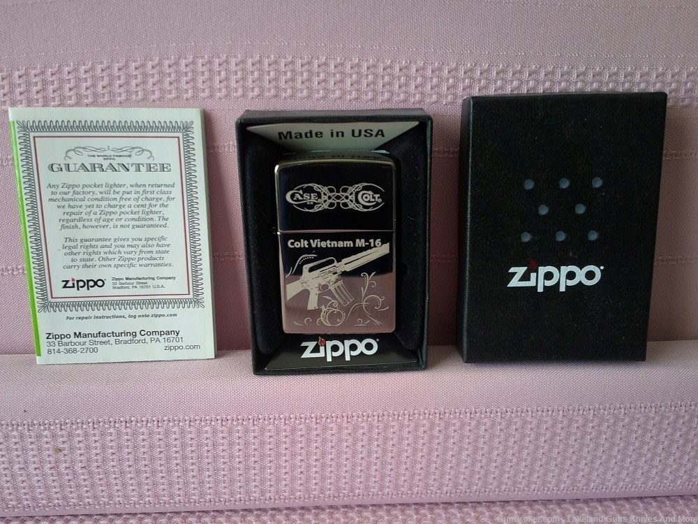 Only 150 USA Made Rare Case XX Zippo Colt Vietnam M-16 Firearms Lighter!-img-15