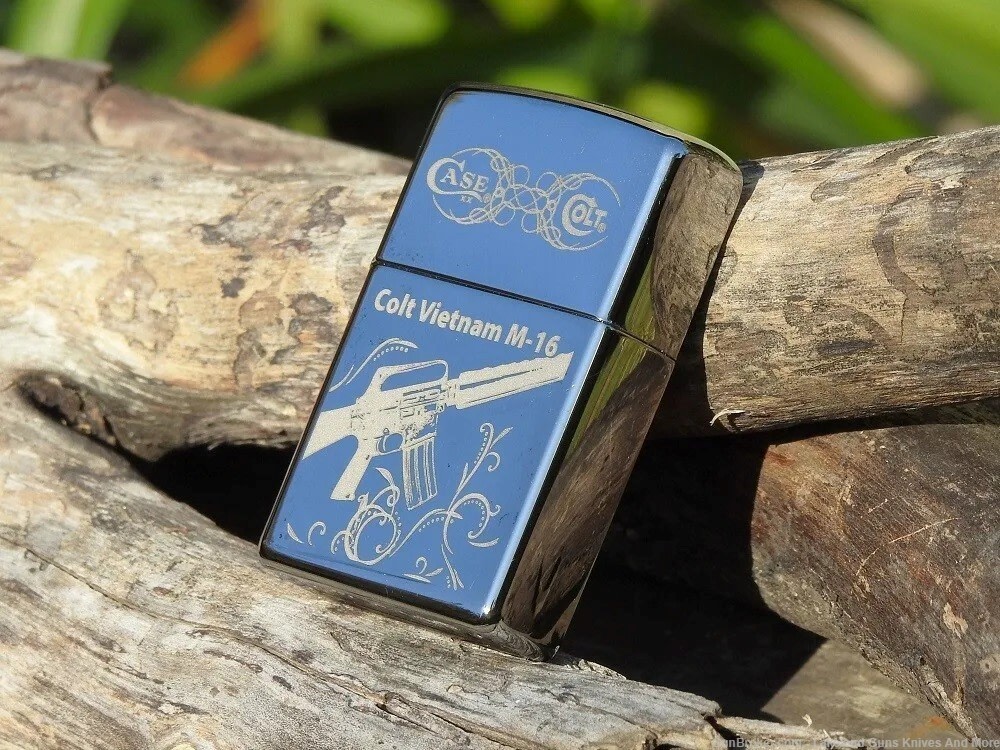 Only 150 USA Made Rare Case XX Zippo Colt Vietnam M-16 Firearms Lighter!-img-50