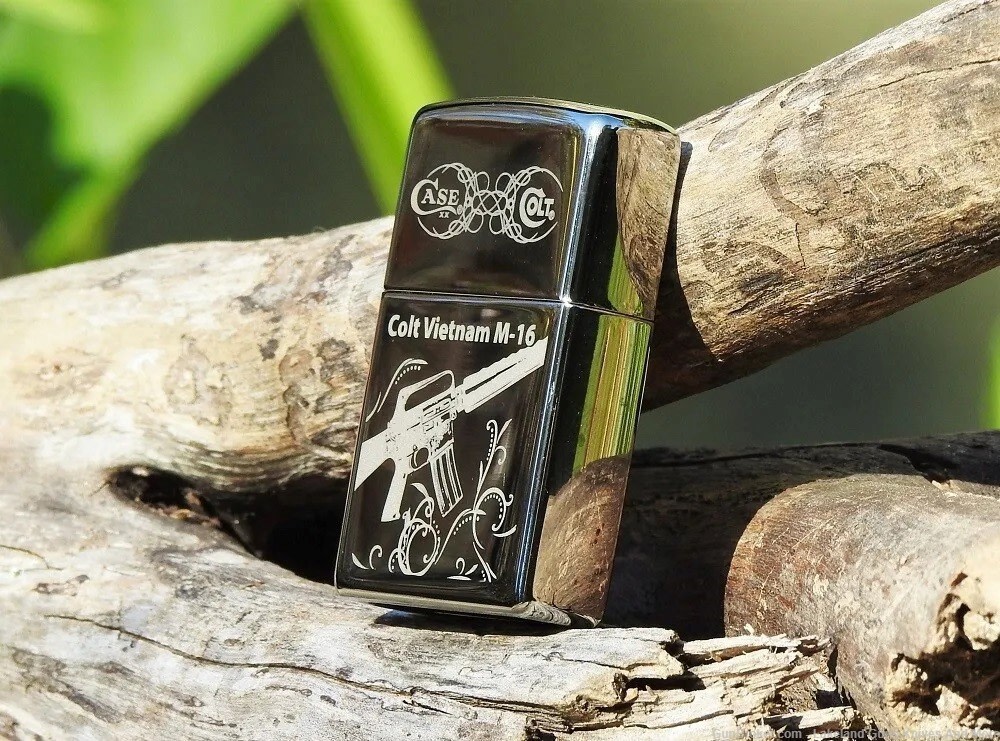 Only 150 USA Made Rare Case XX Zippo Colt Vietnam M-16 Firearms Lighter!-img-48