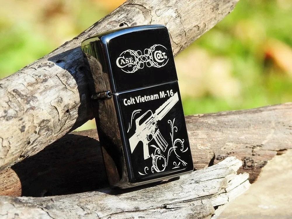 Only 150 USA Made Rare Case XX Zippo Colt Vietnam M-16 Firearms Lighter!-img-47