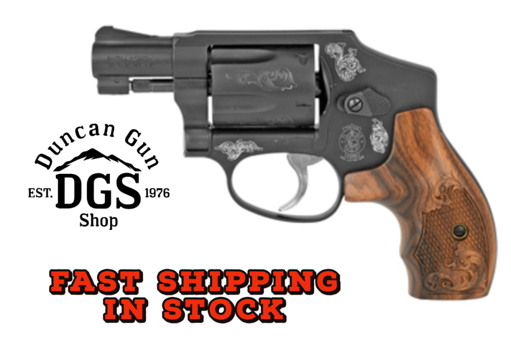 SMITH & WESSON MODEL 442 38SPL +P 5SHOT 4.88" ENGRAVED 150785-img-0