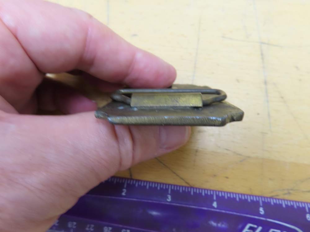 Vintage U.S. Army Ranger Belt Buckle, Brass, 3" x 2", 4.3 oz.-img-5