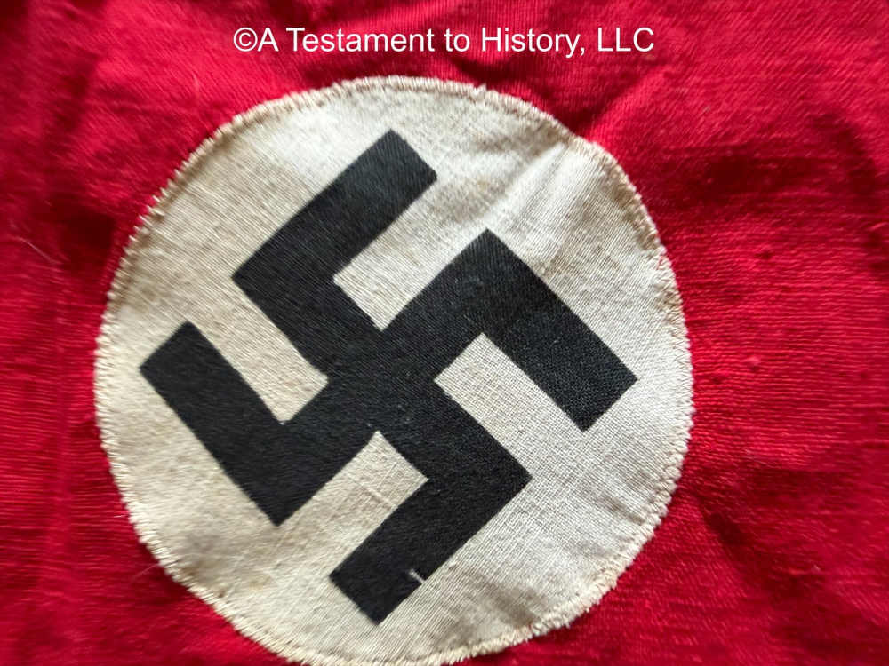 WWII GERMAN- NSDAP N*ZI PARTY FLAG PENNANT- VERY NICE ORIGINAL- WW2-img-3