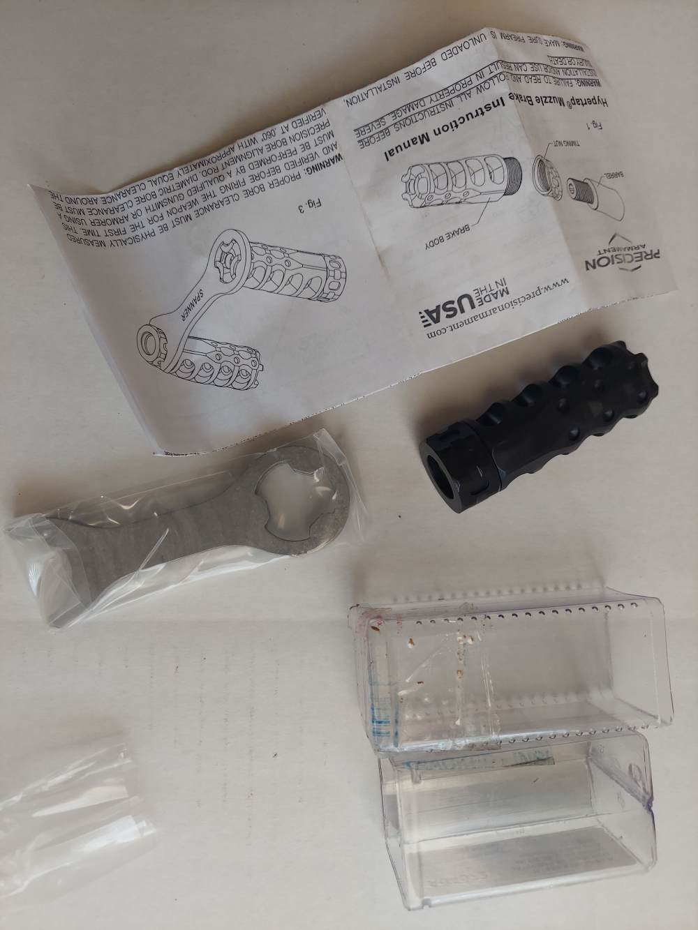Precision Armament Hypertap Muzzle Brake .450 Cal. 5/8-32 400 Stainless-img-1