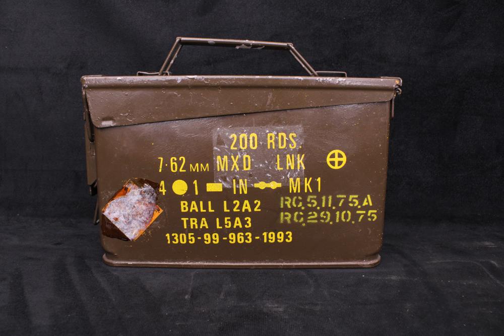 160 Rds British 7.62x51 NATO Linked Ball L2A2 Ammo in Original RG Can-img-1