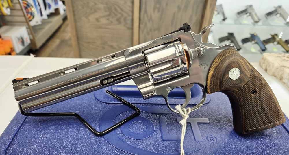 Colt Python .357 Magnum 6" Stainless Revolver Walnut Grips LNIB -img-0