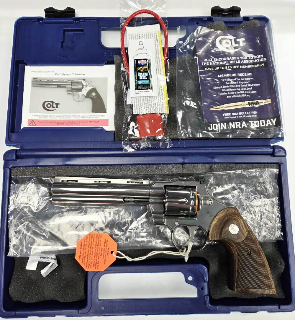 Colt Python .357 Magnum 6" Stainless Revolver Walnut Grips LNIB -img-1
