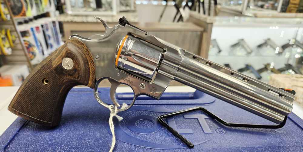 Colt Python .357 Magnum 6" Stainless Revolver Walnut Grips LNIB -img-7