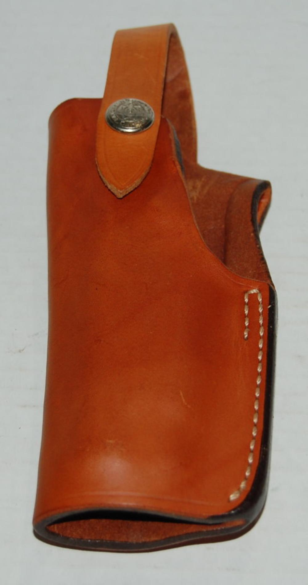 Tan Bianchi Model 2 LH Leather 4" Holster S&W 59 39 Colt Commander -img-2