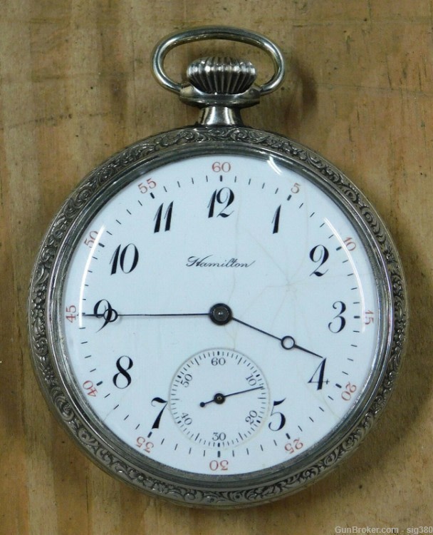 ANTIQUE 1904 HAMILTON 16S SALESMAN SAMPLE DISPLAY POCKET WATCH, RUNS GREAT-img-0