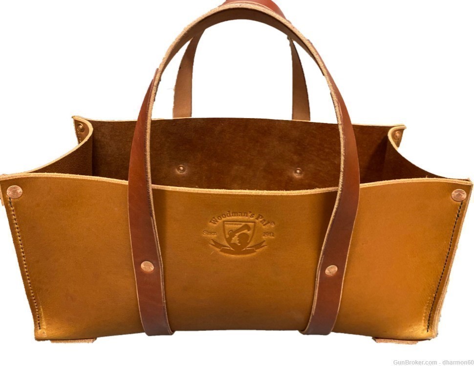 Buffalo Bison Leather Tote Tool Bag - Ammo, Gardening, Outdoorsmen - NEW-img-3