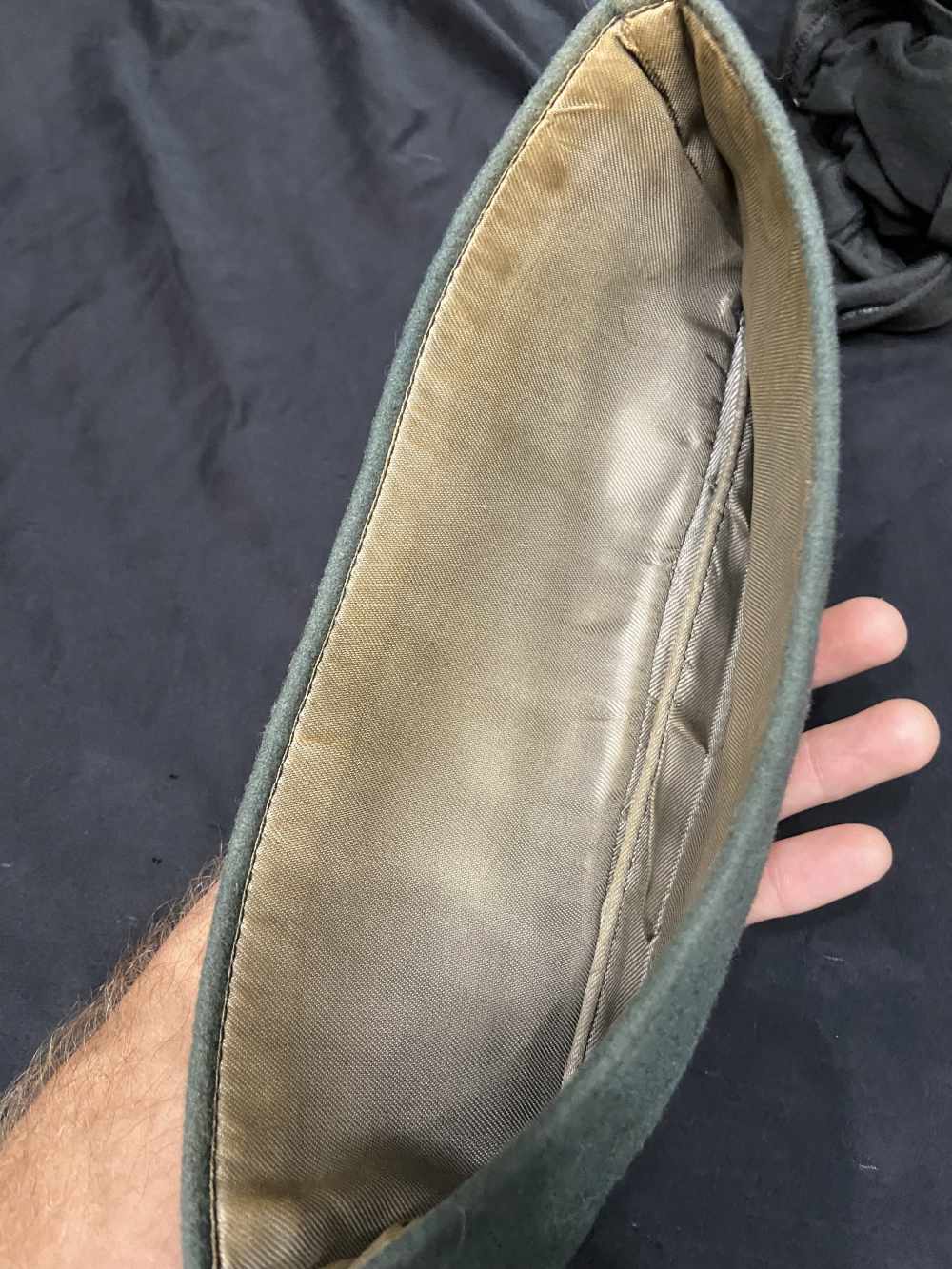 RARE Original German WW2 Kriegsmarine Artillery Officer’s Side Cap-img-9