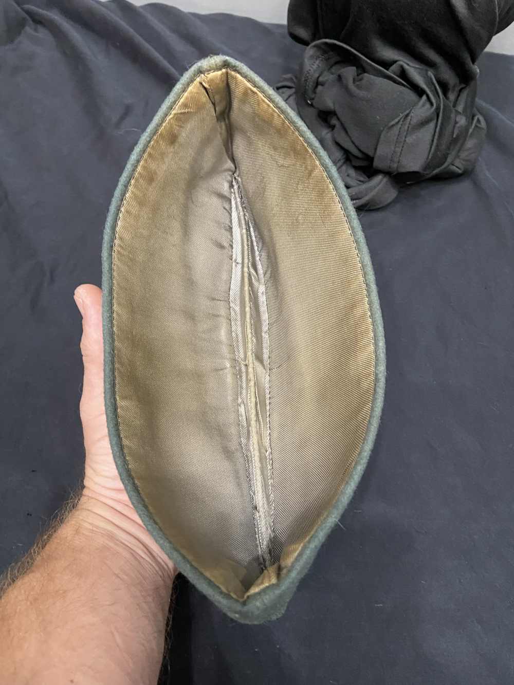 RARE Original German WW2 Kriegsmarine Artillery Officer’s Side Cap-img-7