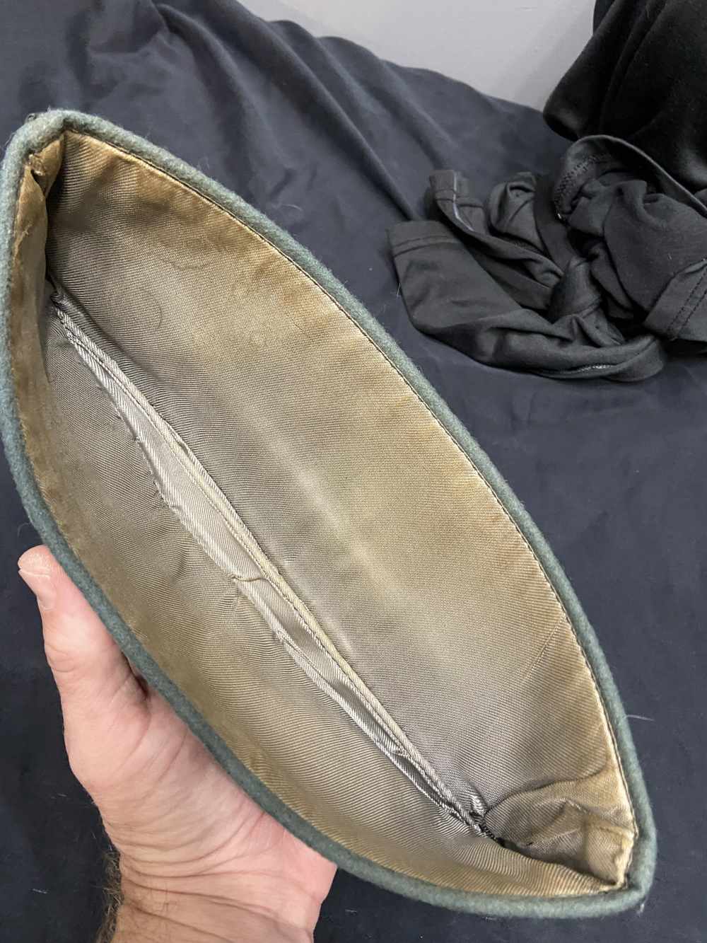 RARE Original German WW2 Kriegsmarine Artillery Officer’s Side Cap-img-8
