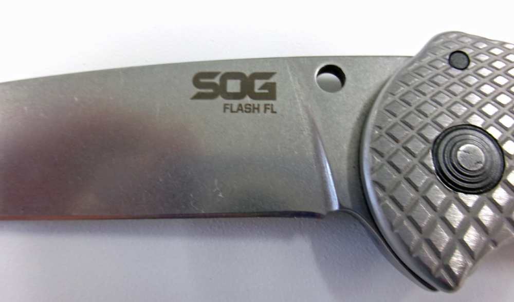 SOG Flash FL Blister Folding Knife. 3 3/4-inch Drop Point Blade. Mint.-img-5