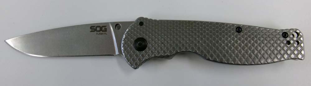 SOG Flash FL Blister Folding Knife. 3 3/4-inch Drop Point Blade. Mint.-img-4