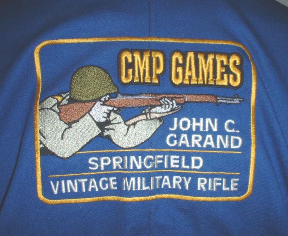 Creedmoor Sports Lg blue cotton shooting jacket NICE shape! CMP M-1 Garand-img-0