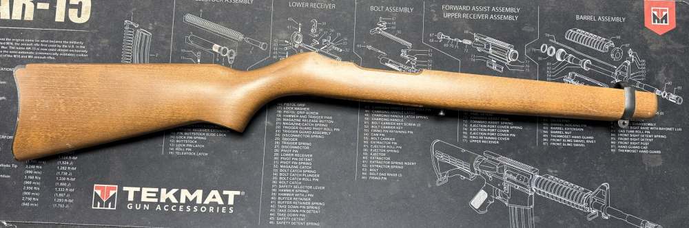 Factory Ruger 10/22 Carbine Full Factory Wood Stock w/ Barrel Clamp 22LR-img-0