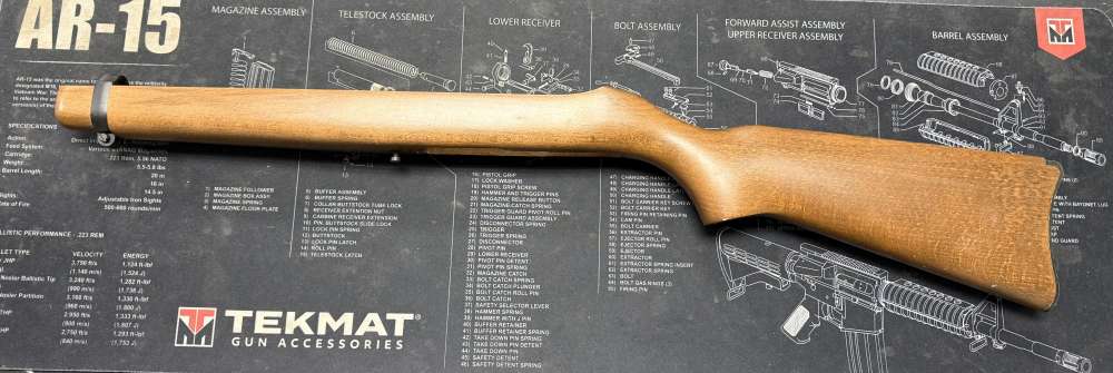 Factory Ruger 10/22 Carbine Full Factory Wood Stock w/ Barrel Clamp 22LR-img-1