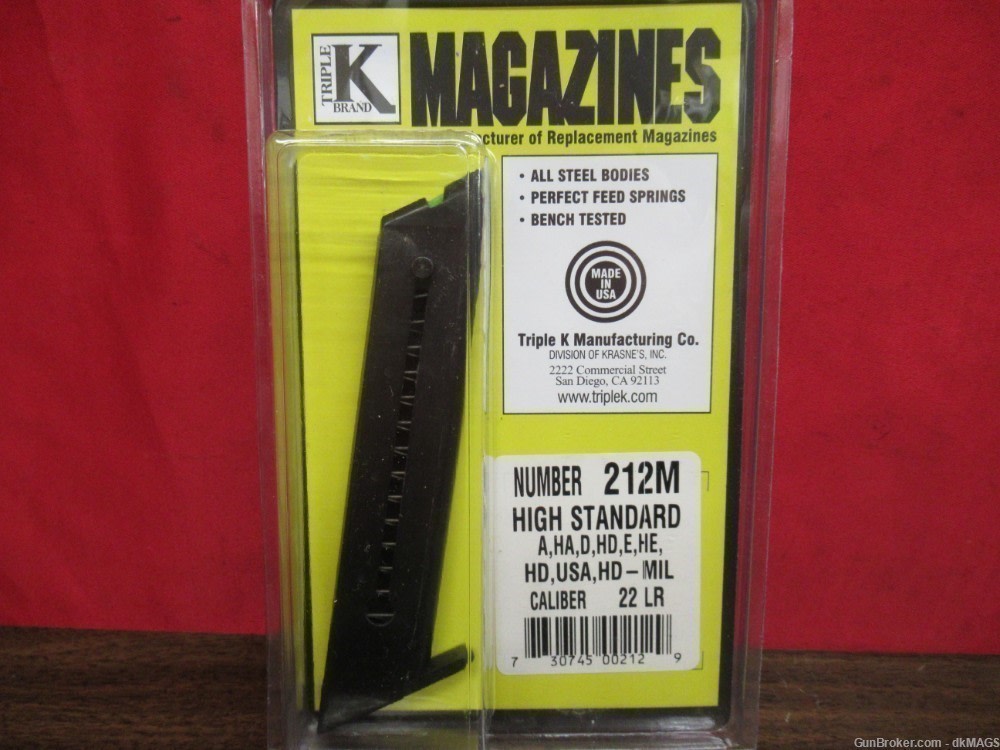 3 High Standard A HA D HD E HE .22 10 Round Magazines 212M-img-1