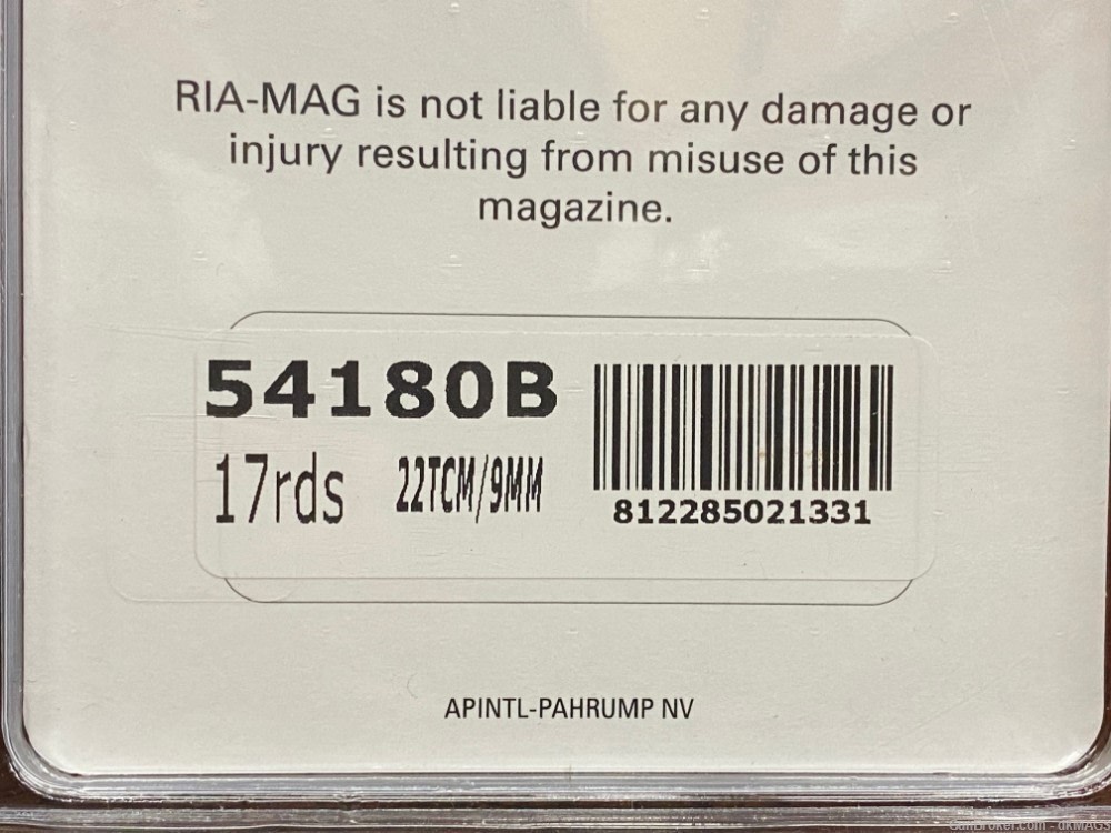2 R.I.A. TCM .22TCM 9mm 17rd Magazines-img-10